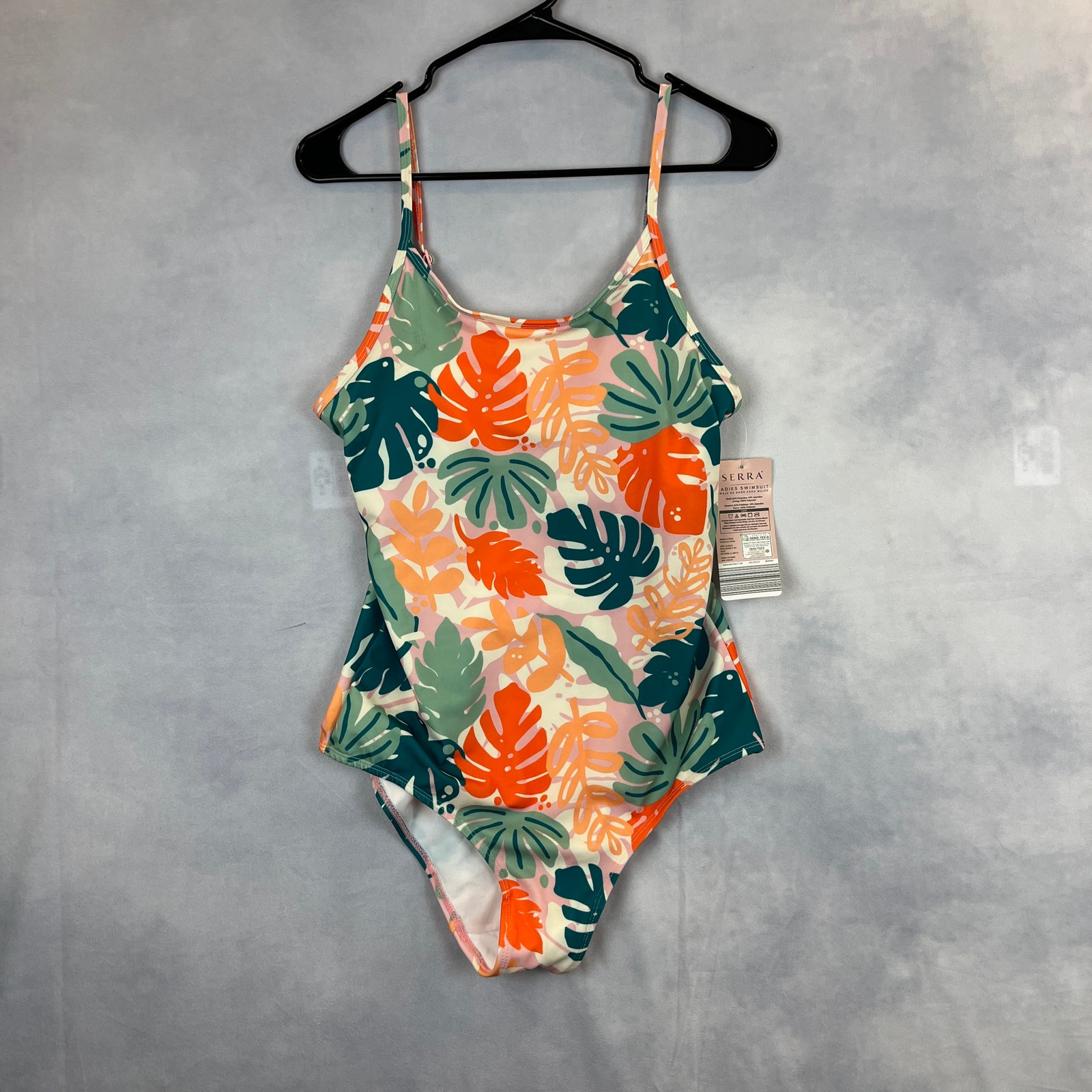 Nwt Serra One Piece Tropical Floral Scoop Neck Swimsuit Large